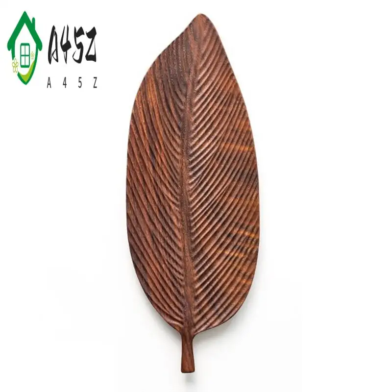 

A45Z-Поднос для ужина, подходит для еды, салатов и хлеба, поднос для листьев ручной работы