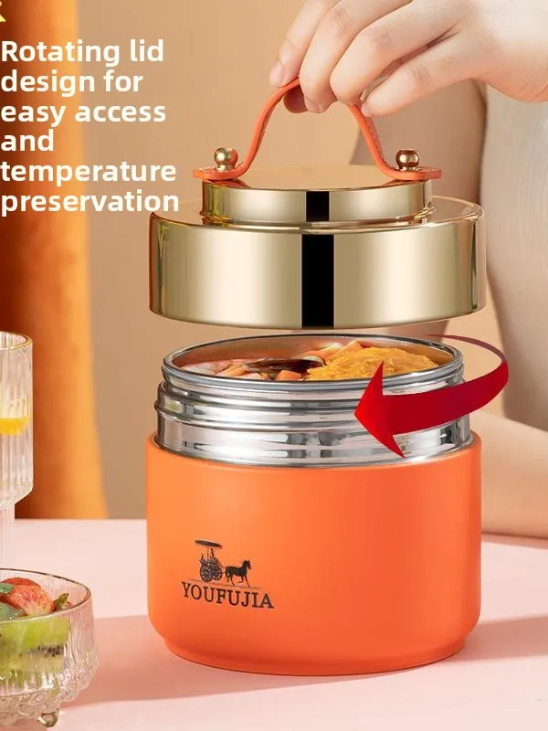 

Термоизолированный ланч-бокс из нержавеющей стали 304 с крышкой, вакуумная герметизация, портативный контейнер для еды, маленький размер, для студентов