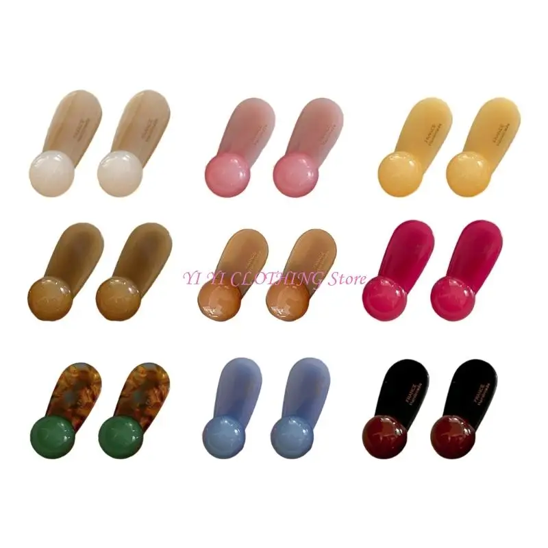 

N5KF Trendy Korean Hair Accessory For Side Short Hair Acetate Hairpin