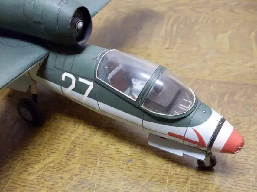 Escala 1:33 alemanha heinkel He-162 A-2 salamandra diy artesanato modelo de papel kit quebra-cabeças brinquedo artesanal diy