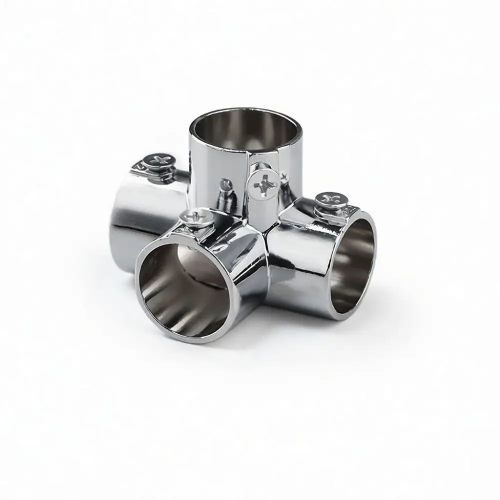 Heavy Duty Steel Joint Fitting Round Tube Connector Commercial Grade Fastener For Storage Rack And DIY Hardware