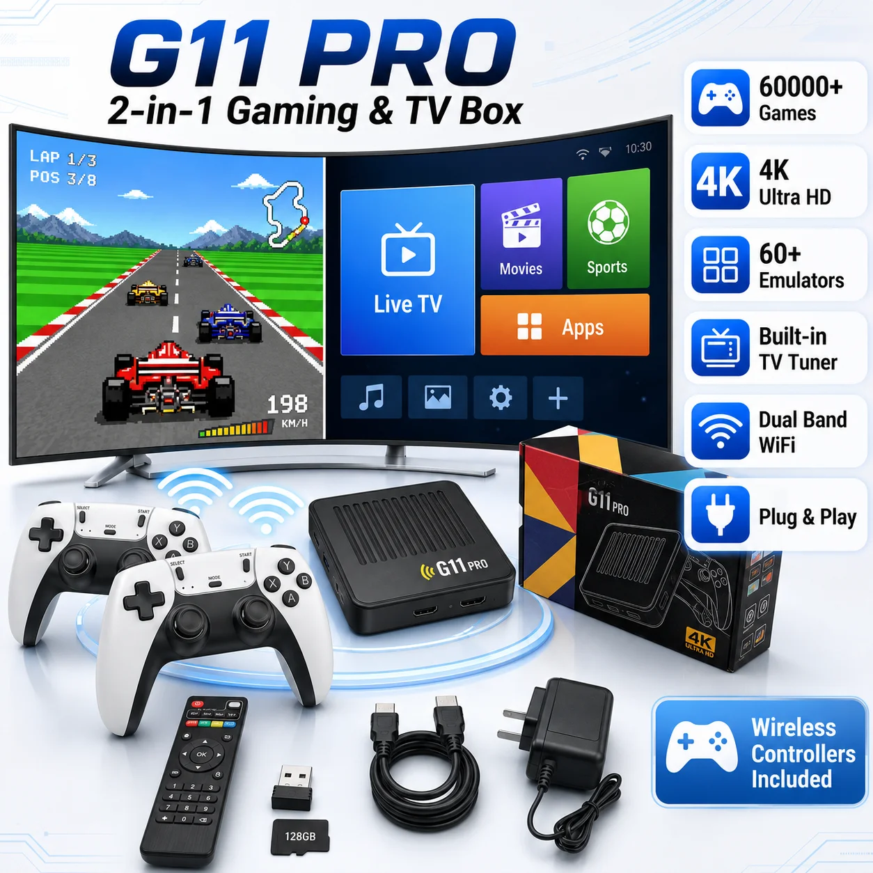 Retro Gaming Hdmi Stick - Console de jeux rétro G11 Pro