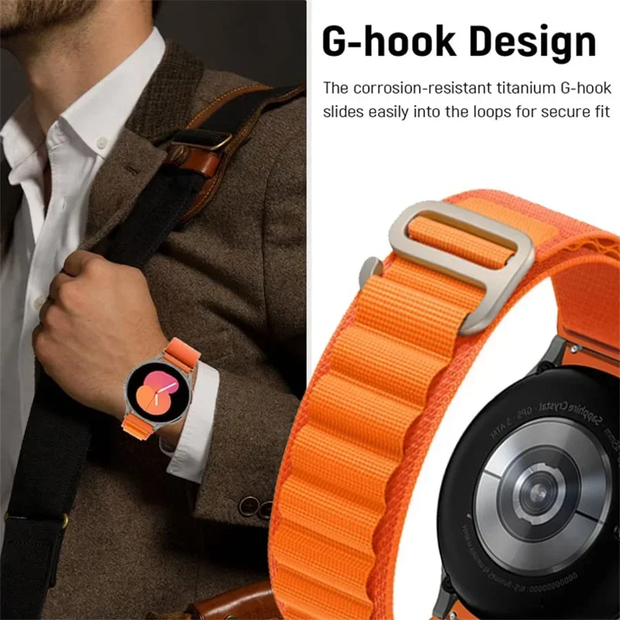 Alpine Loop For Amazfit GTR/GTS 4-3-2-2e/GTR 42mm-47mm/bip 6-5-lite belt 20mm/22mm watch strap correa Galaxy Watch 7/6/5/4 band