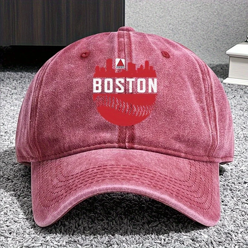 بوسطن وسط المدينة ماساتشوستس الأحمر المنزل الجدة سوكس الشرير نمط قبعة بيسبول المفهوم الإبداعي قبعة بيسبول الصيد في الهواء الطلق والسفر