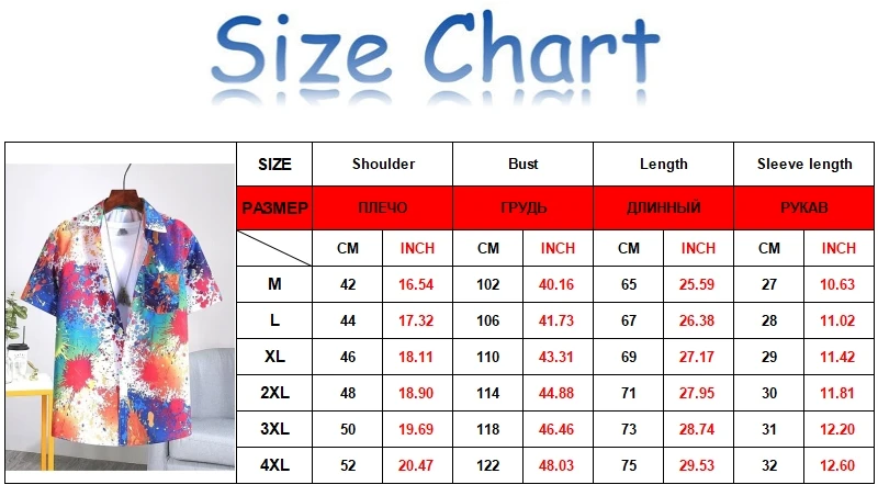 Fashion Mens Clothing Cool Splash-ink Print Tops Summer New Man Oversized Casual Short Sleeve Anime Loose Blouse Hawaiian Shirt