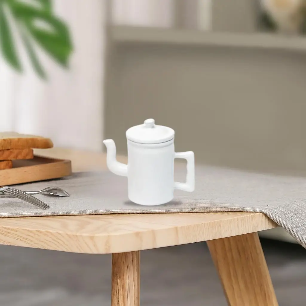 1:12 Dollhouse Kitchen Accessories Miniature Simulation Coffee Pot Simulation Tableware