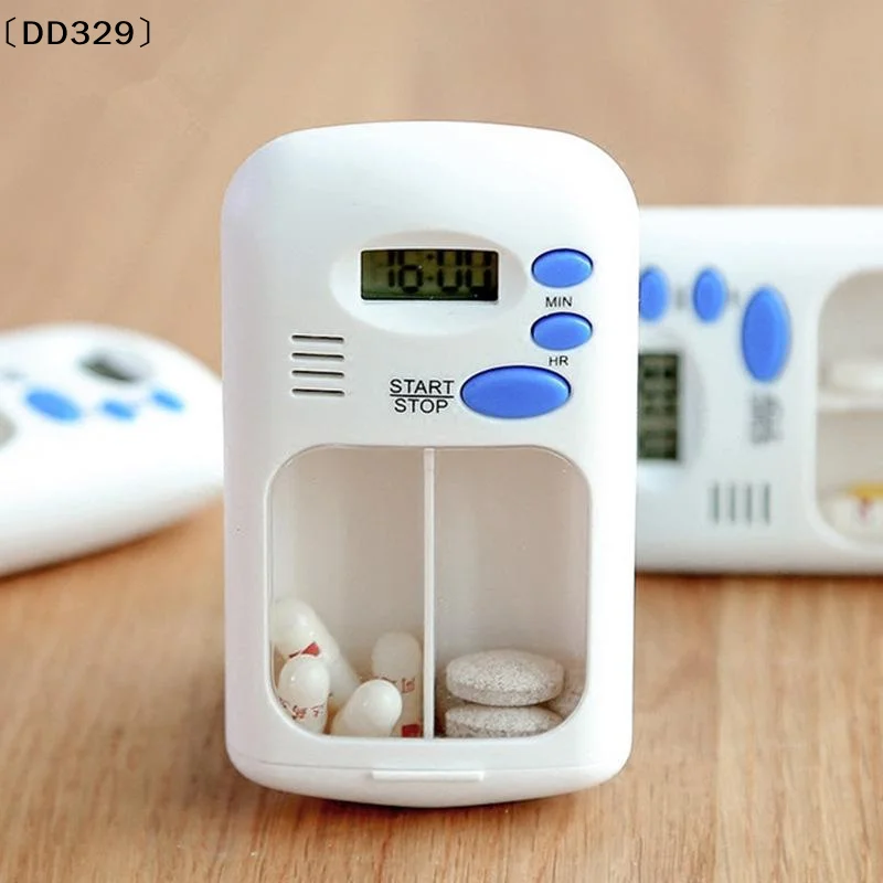 Mini Portable Pill Reminder Alarm Timer Electronic Box Organizer LED Display Medicine Case Alarm Clock Reminder Pill Box〔DD329〕