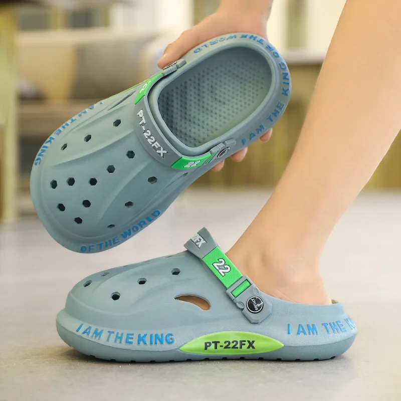 

2024 new summer wear thick soled non-slip slippers men's soft soles step on shit feeling deodorant not tired foot sandals