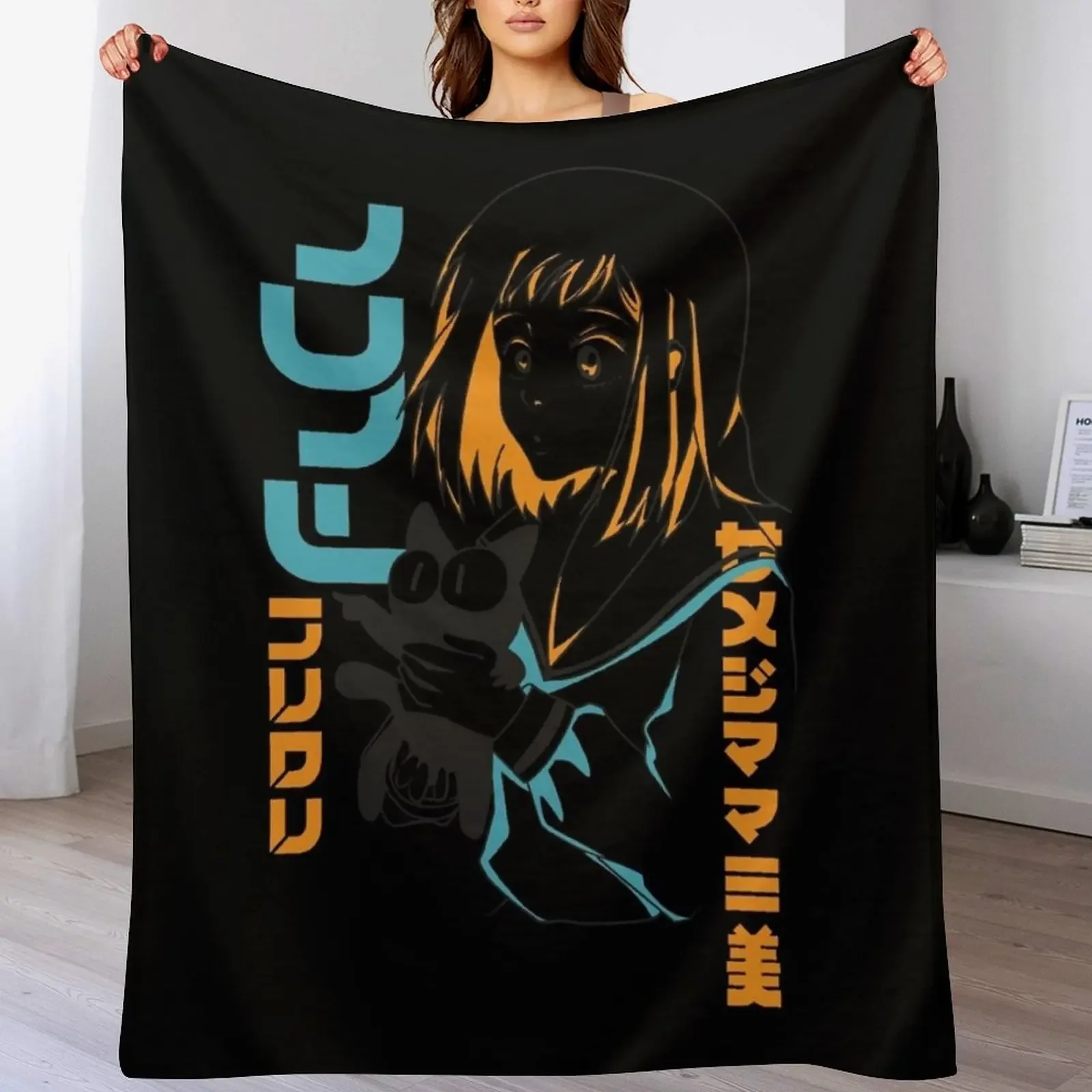 FLCL Mamimi and Ta-kun Essential . Throw Blanket Cozy Throw Blanket Birthday Gift for Him Her