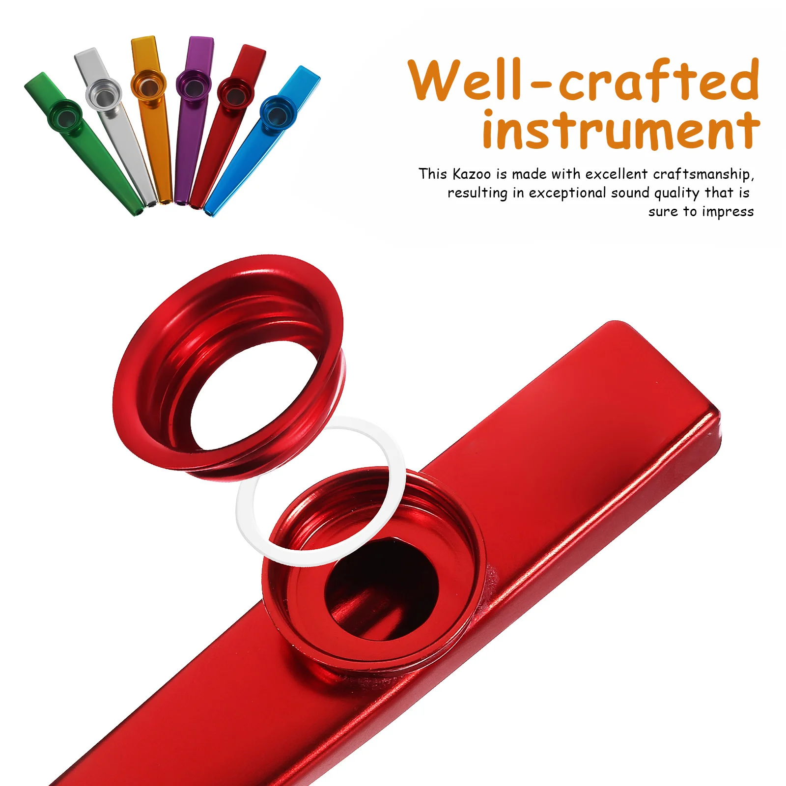 12-delige metalen Kazoo-instrument Kazoos voor volwassenen Bulk Beginner Kids Kinderen Oefenmembraan