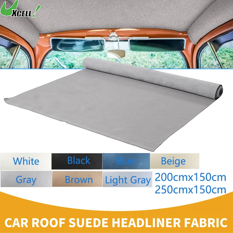 

UXCELL 1 шт. универсальная замшевая ткань для подголовника 200/250x150 см замшевая ткань для ремонта потолка на крыше автомобиля для автомобиля, грузовика, внедорожника, лодки, авто