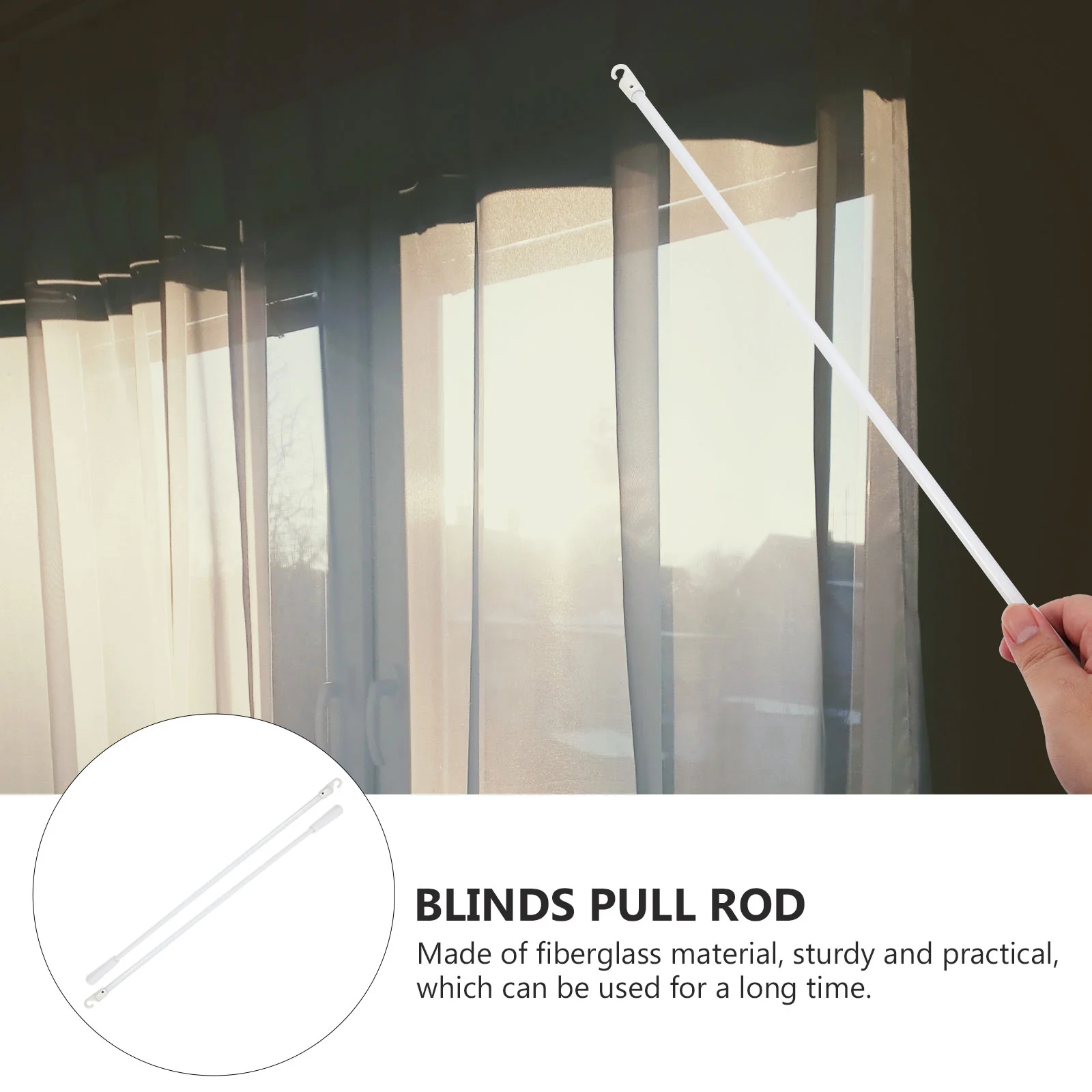 Venetian Blind Rod Long for Curtain Stick Window Tilt Vertical Pull Repair Opener Shutters