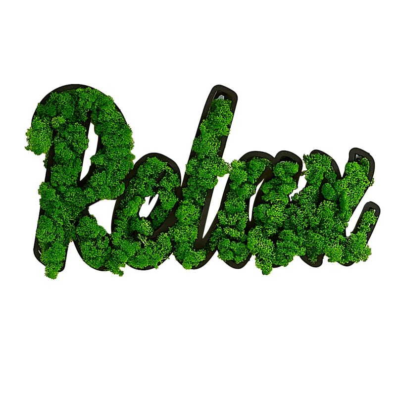 RELAX Letter Art Moss Wall Decor