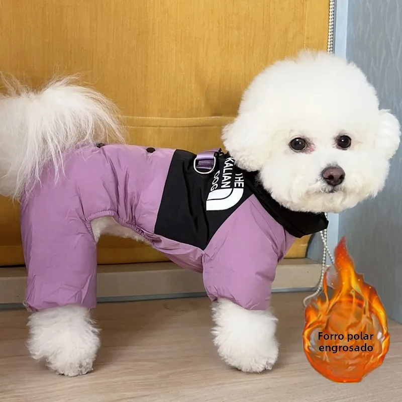 Abrigo Cálido de Algodón para Perros de Raza Pequeña, Estilo Otoño-Invierno, Diseño de Cara de Perro de Cuatro Patas, Abrigo ...