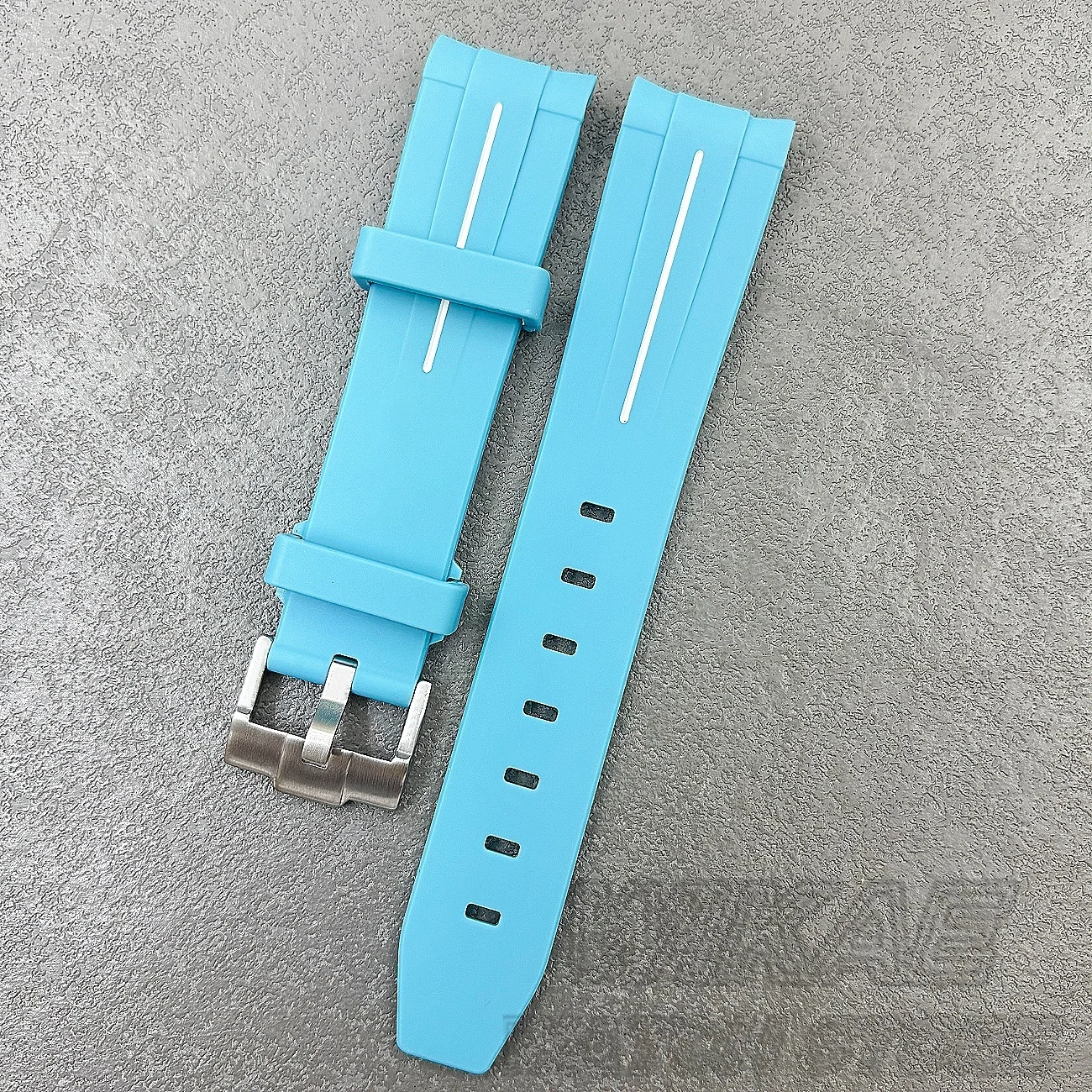 Multi-Colored 20mm Silicone Watch Band for joint Moon-watch Planet Curved End TPU Rubber Strap Men Women Diving Sport Watchband