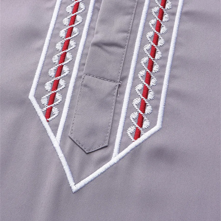 Pakaian Pria Islami Timur Tengah Busana Muslim Abaya Pria Bordir Longgar Kerah Berdiri Jubah Panjang 2025 Gaun Jubba Thobe Pria