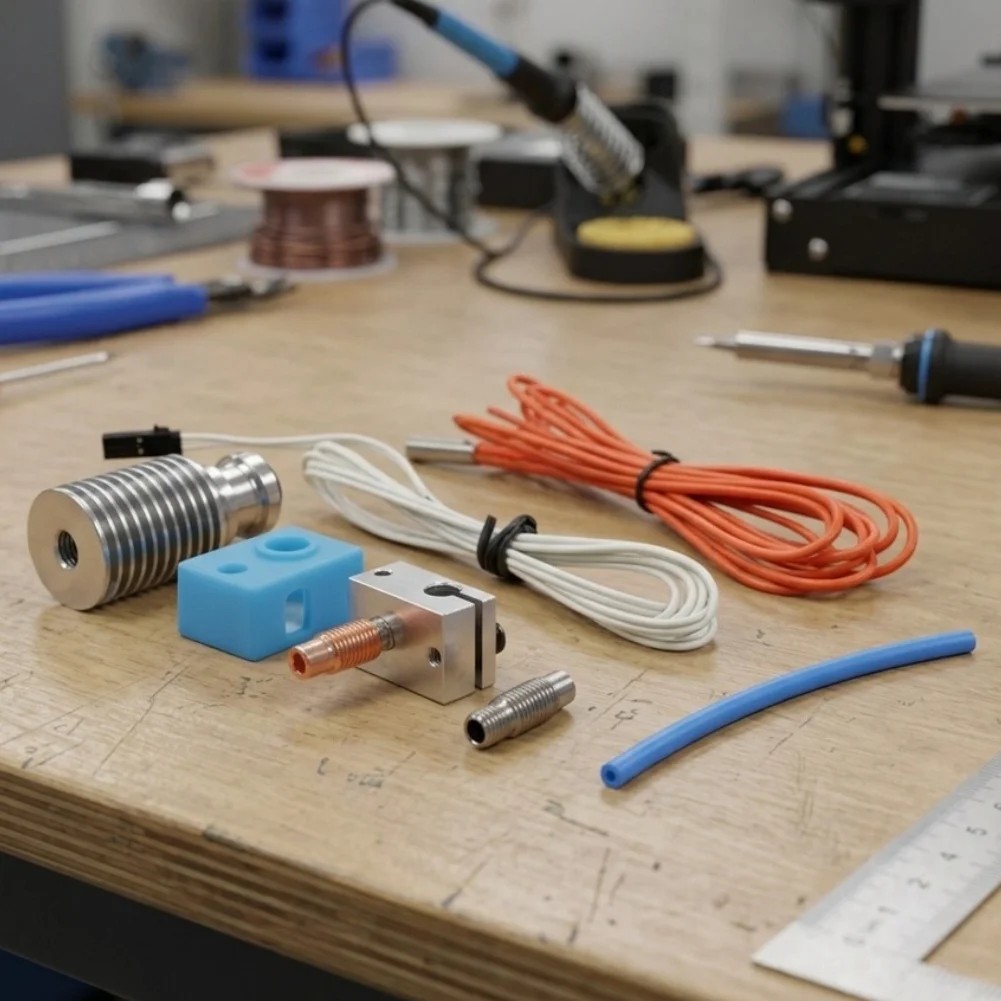 For 3D Printing Extruder Nozzle Kit CNC Heating Block Kit Accessory Complete Matching Excellent Thermal Conductivity
