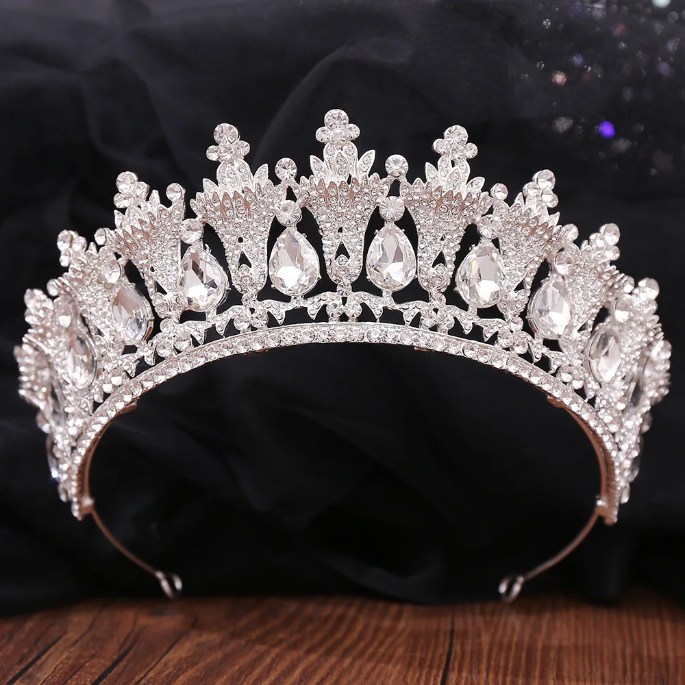 

Crystal Queen Tiaras and Crowns For Women Beauty Diadem Hair Ornaments Wedding Pageant Prom Hair Jewelry Accessories