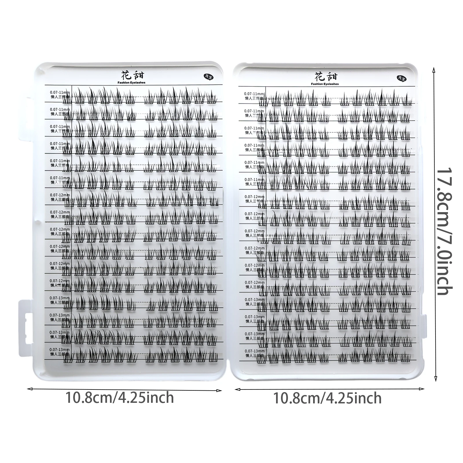 Wimpernbüschel Natürliche Dicke Einzelwimpern 11-13mm Gemischte Längen DIY Wimpernverlängerung für Zuhause Weich & Leicht – Detail 4