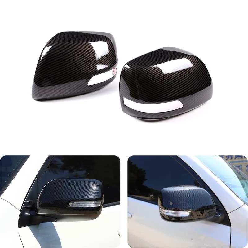 

For Toyota Land Cruiser Prado LC200 LC150 2010-2019 Car Exterior Rearview Mirror Cover ABS Carbon Fiber Car Accessories