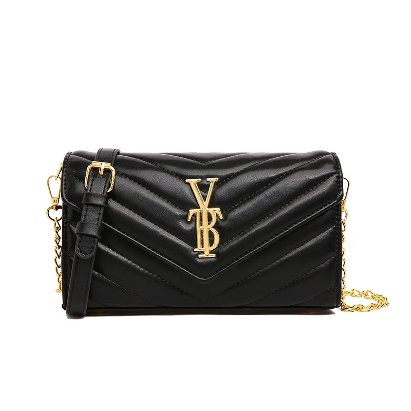 

Quilted Chain Square Bag, Vintage Embroidery Monogram Shoulder Bag, Luxury Designer-inspired Crossbody Purse for Daily Use