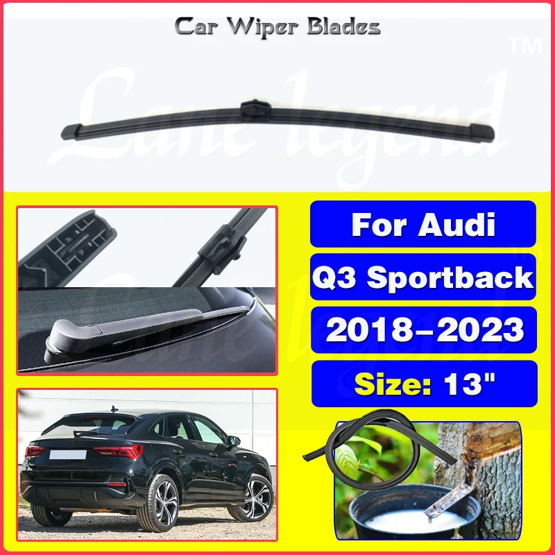 

13" Rear Wiper Blade Windshield Windscreen Clean Tailgate Window Rain Brush For Audi Q3 Sportback 2018 2019 2020 2021 2022 2023