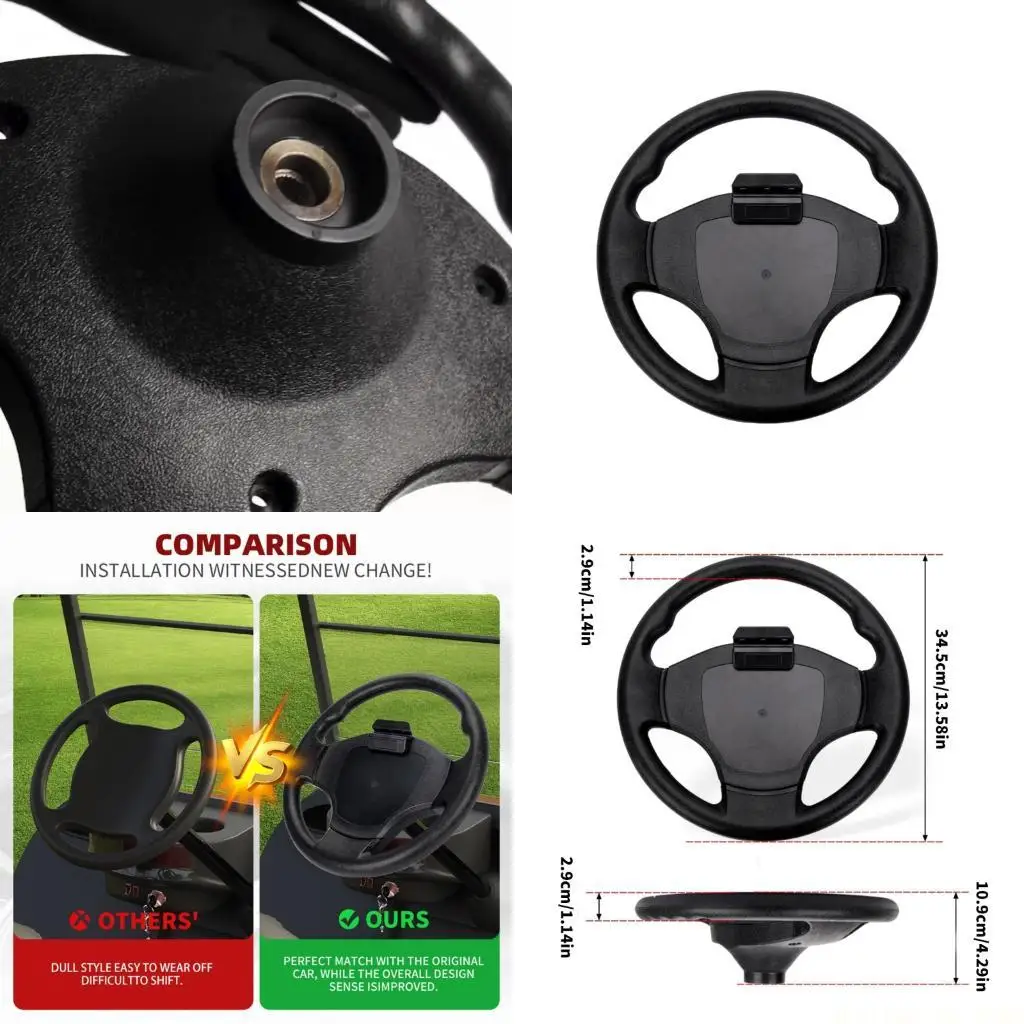 

J0MA Global 14-футовая крышка рулевого управления тележки для гольфа Нескользящая текстурированная конструкция Простая установка