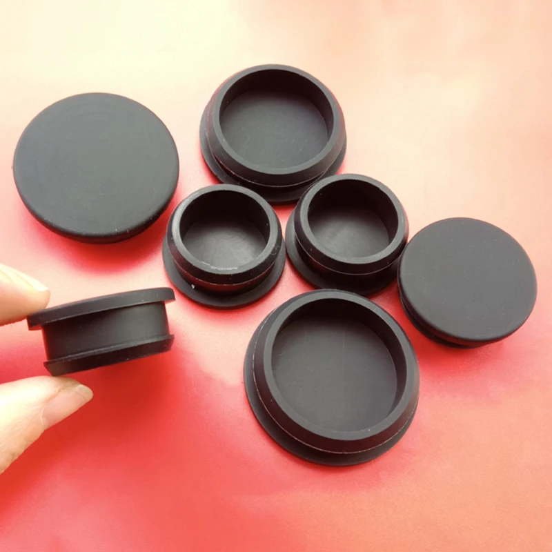 1-10pcs Snap-on Silicone Rubber Cap 2.5-60mm T Type Hole Plug Cover Blanking End Cap Tube Inserts Bung Seal Stopper Sealing Plug