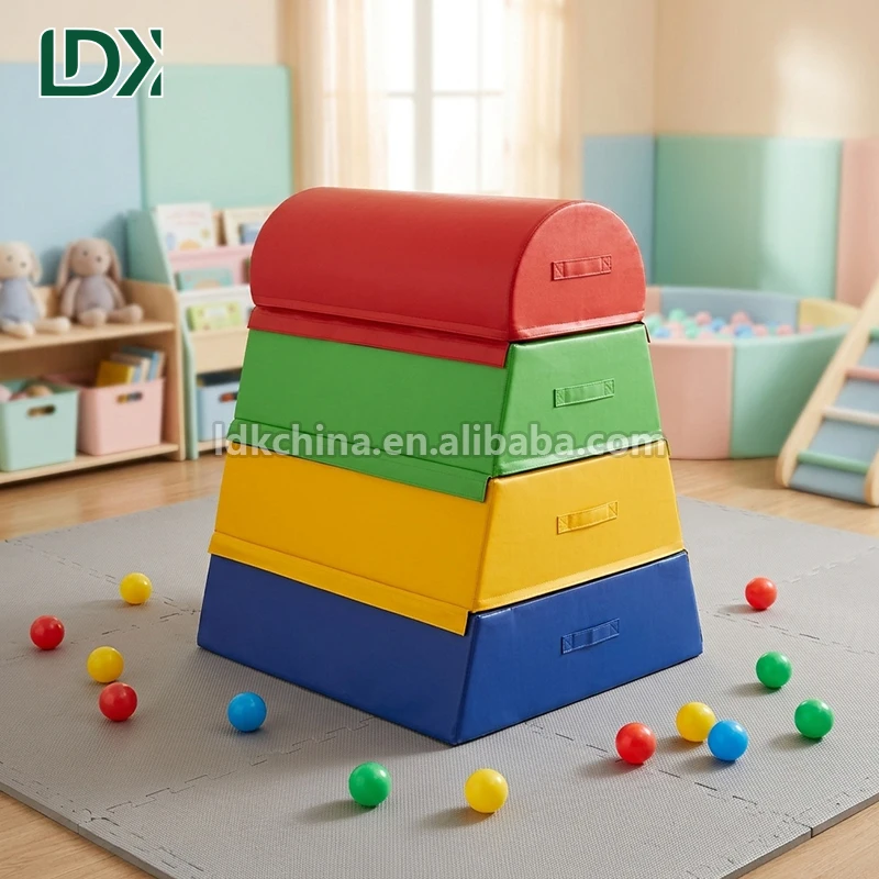 LDK High Density Gymnastics Vaulting Box Section Arc Top Professional Training Platform for Gyms and Sports Clubs