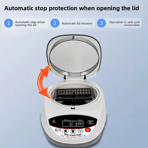 Digital Mini Centrifuge, High Speed Lab PCR Centrifuge, Veterinary Pet Serum Separator