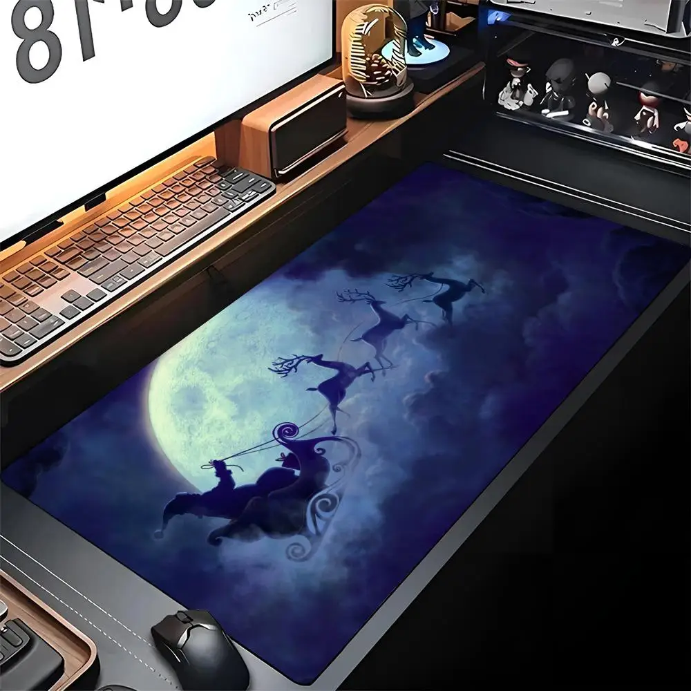 

Рождественский коврик для мыши Edge, большой игровой замок, компьютерный геймер, большой резиновый художественный крутой коврик для мыши, коврик для ноутбука, стола