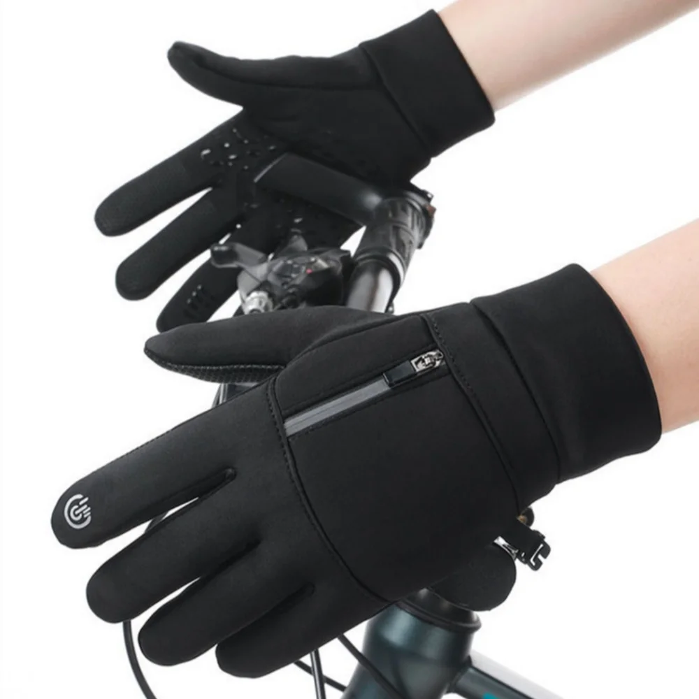 Fleece Gloves Adjustable Convertible Gloves Winter Gloves Non-Slip For Outdoor Activities Cold Weather Skiing