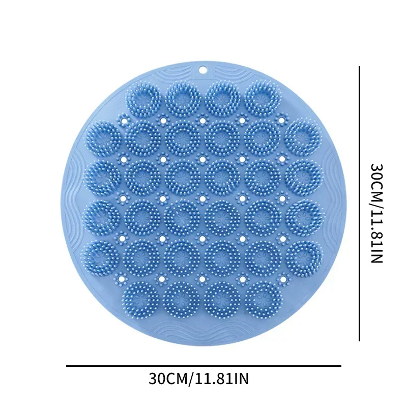 Body Exfoliating แปรงนวดซิลิโคน RUB กลับแปรงห้องน้ําลื่นล้างเท้า Pad เสื่ออาบน้ํา Sucker Bath นวด Pad