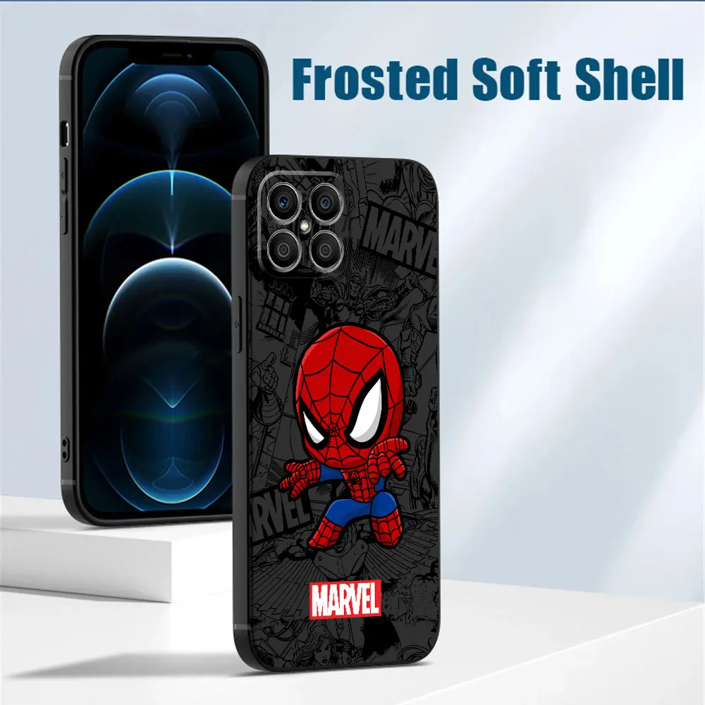 Case For Huawei Honor X8 8X X9a X7 90 Lite 70 8a P30 Pro P40 Magic5Lite P Smart Z Soft Funda Phone Cover Marvel Comic Spider Man