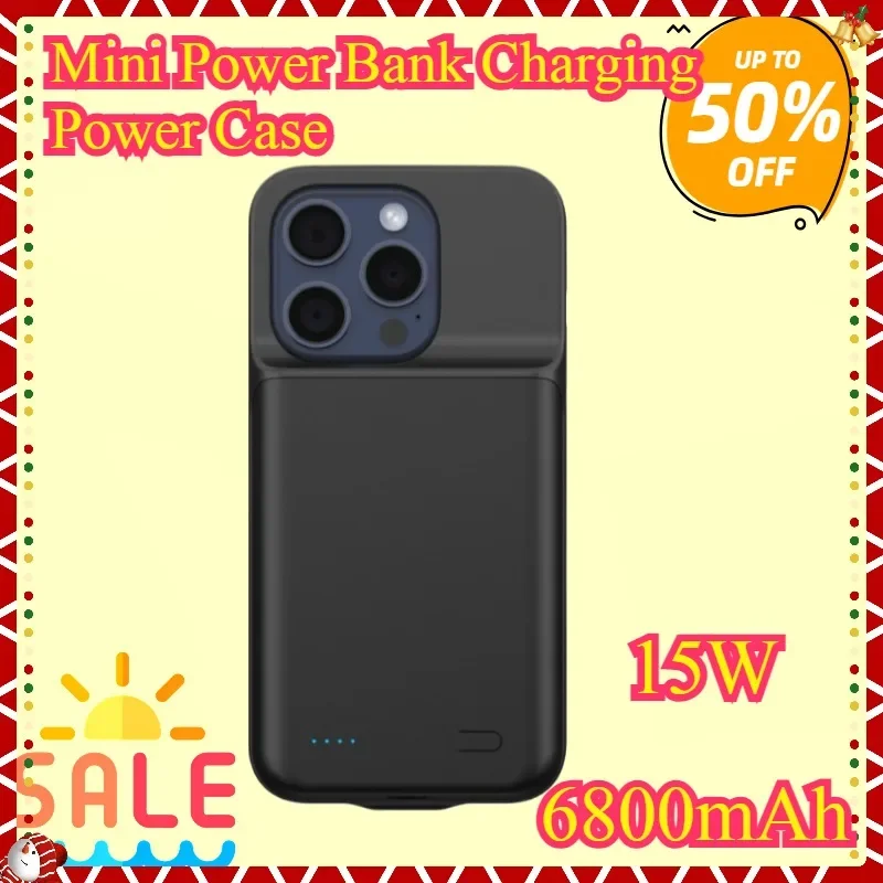 

Battery Charger Case For iPhone 16 15 Pro Max 13 14 Pro 12 Mini Power Bank Charging Case For iPhone XS Max XR 7 8 Plus SE2 3
