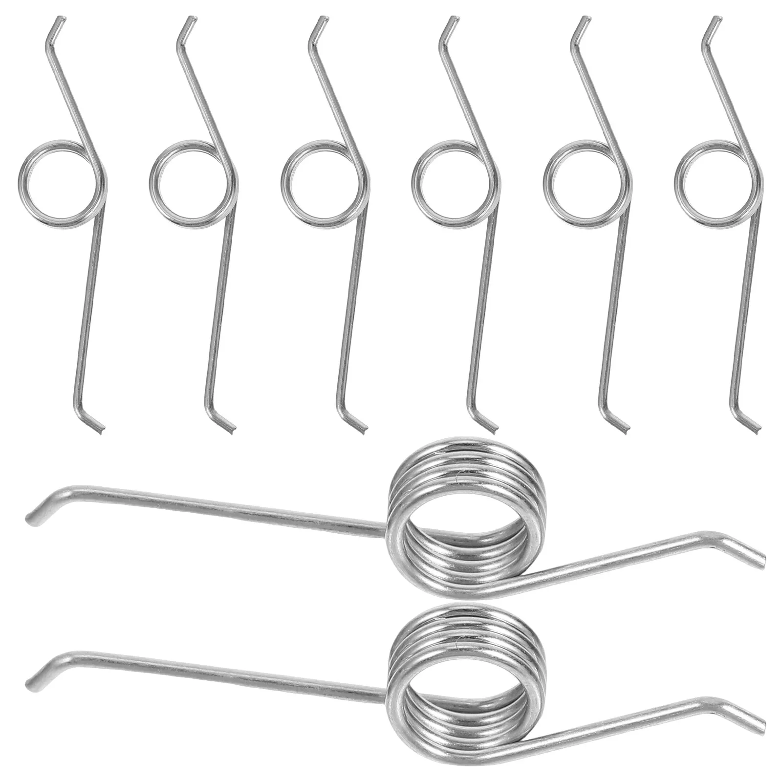 8Pcs Garbage Bin Lid Springs Stainless Steel Replacement Spring for Broken Flip Top Trash Can Repair Kits Waste Basket Torsional