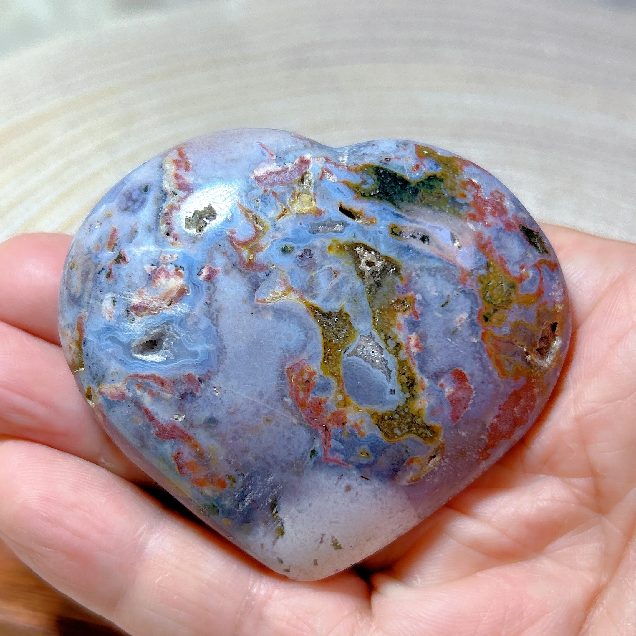 

Ocean Jasper Druzy Heart High Quality Natural Crystals Geode Healing Stone Jewelry Room Decor Gemstones Home Decorations Gift