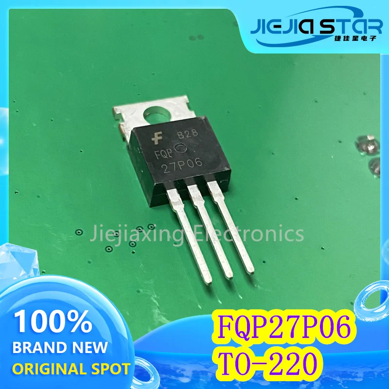 전계 효과 튜브, 전자 제품, FQP27P06, 100% 브랜드, 수입 재고, TO-220, MOS, 60V, 27A, 4 개