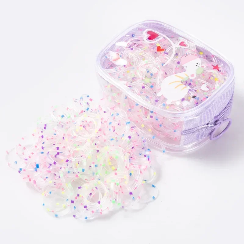 Hair Accessories Band Baby Bandeau Cheveux Scrunchies Tiara Disposable Rubber Band Girl Colorful Small Envio Gratis Zipper Bag