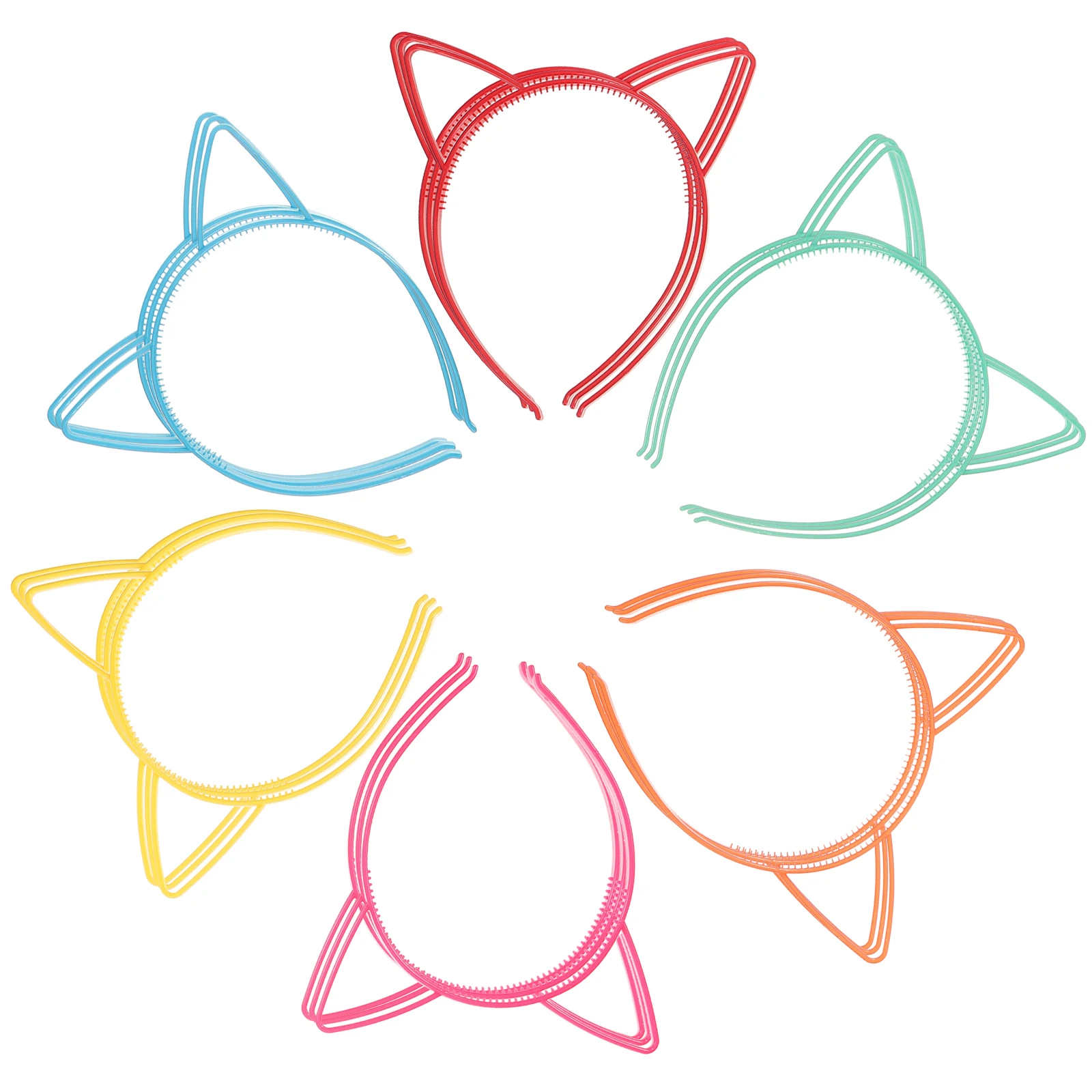 

24pcs Children Headbands Cat Ear Hair Hoop Girls Accessories Adjustable Size Smooth Texture Party Favors Birthday Halloween