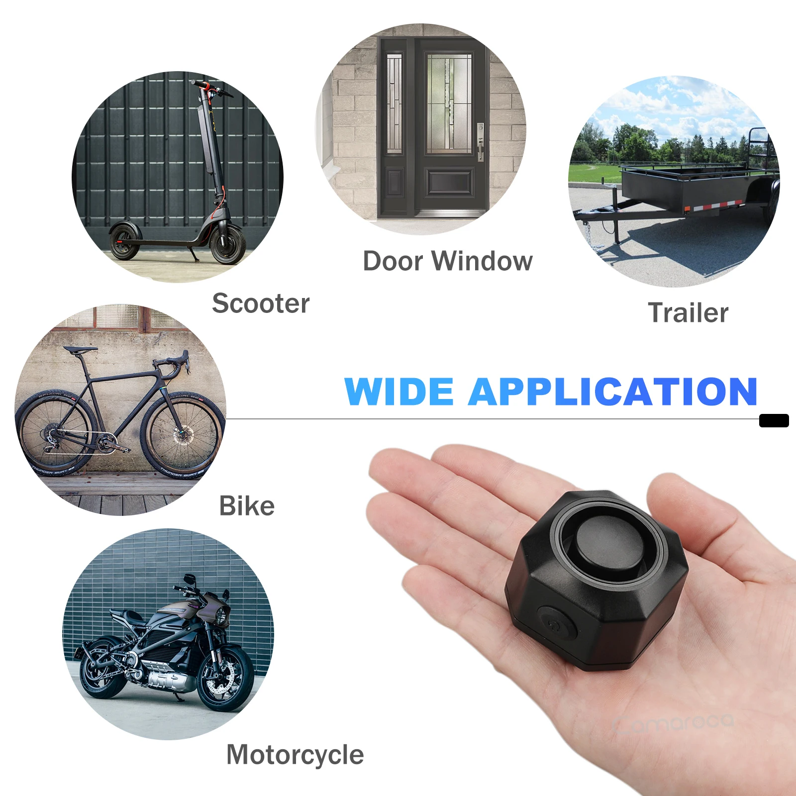 Wsdcam Bicycle Alarm Wireless Remote Control Waterproof Bike Alarm Burglar Alarm USB Charged Security Protection Smart Home