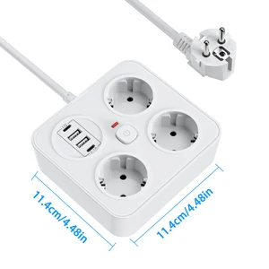 Multi-Contact Extension Cable, Switch Power Strip, Outbreak Protector, 3ac, 2USB-A, 2USB-C, 13a, 250V, 3250W, I 6 Main Line Filter Sales - №1