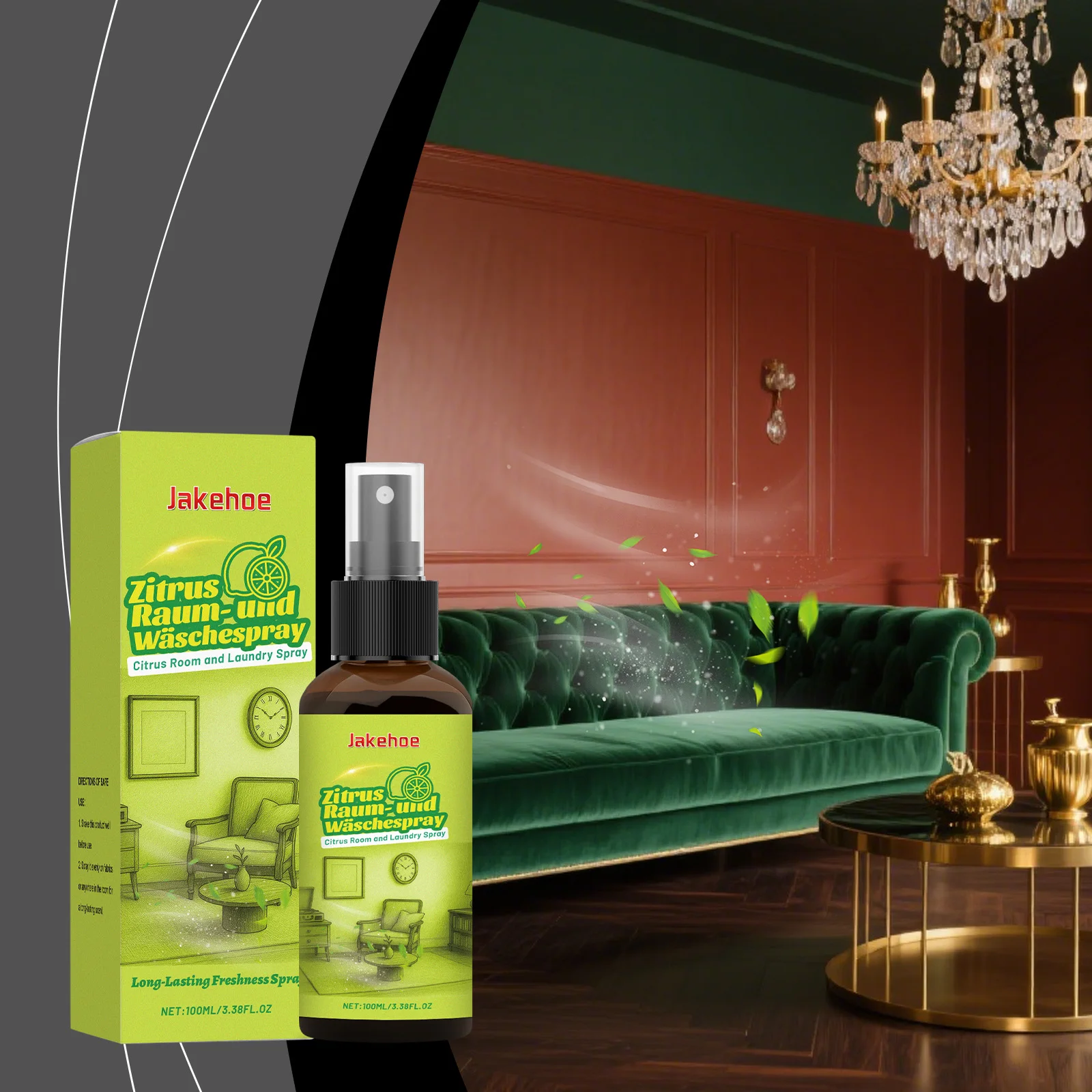 Citrus Flavor Air Spray Quickly Purify Air Maintain Long-Lasting Fragrance Add Fresh Atmosphere Household Fabric Refresher Spray