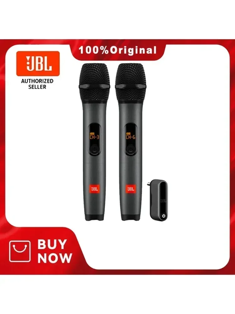 100% originele JBL One to Two draadloze microfoon UHF Dual Channel zender voor thuis, KTV, podium en DJ - afbeelding 2