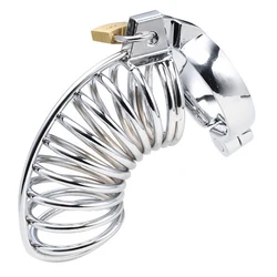 Stainless Steel Male Chastity Device Cock Ring Cages Penis Locks Chastity Penis Ring Adult Sex Products Erotic Toys For Men Gay