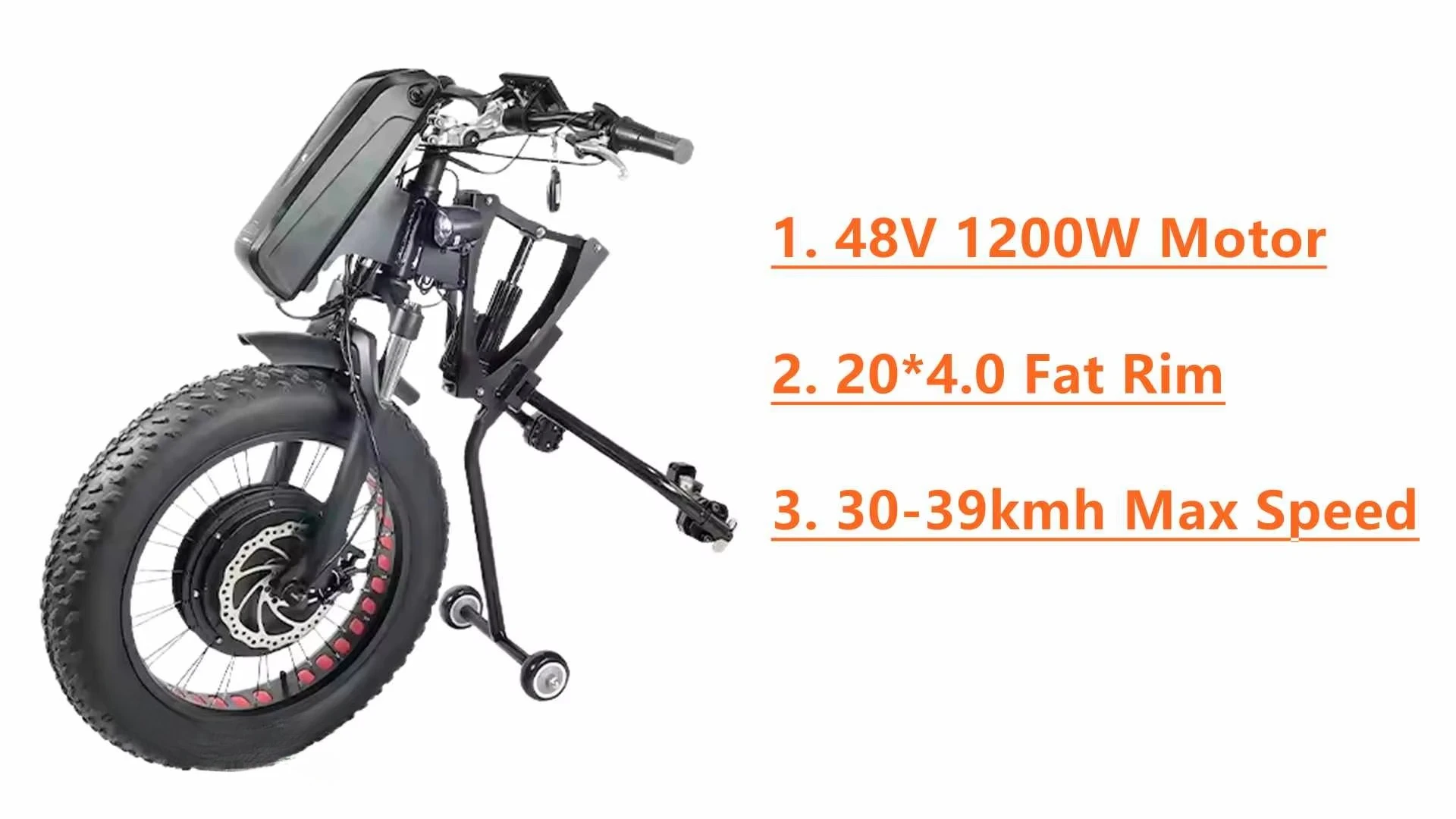 20 Inch 1200w Motor Electric Wheelchair Conversion Kit Electric Wheelchair Handcycle Silla De Ruedas