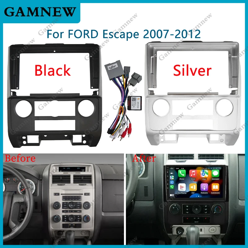 9 Inch Car Radio Fascia Frame 2DIN Install Panel Dashboard For FORD Escape Wingtiger / MAZDA Tribute 2007-2012