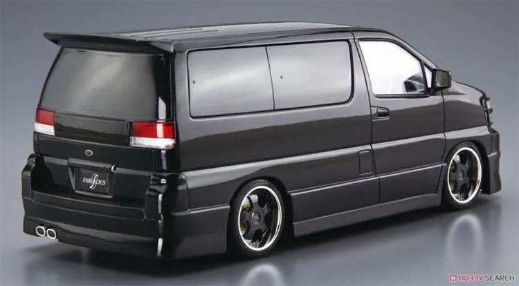 Static Assembled Car Model Aoshima-06530 1/24 Scale Nissan Fabulous APE50 Elgrand 2000 Car Model Kit