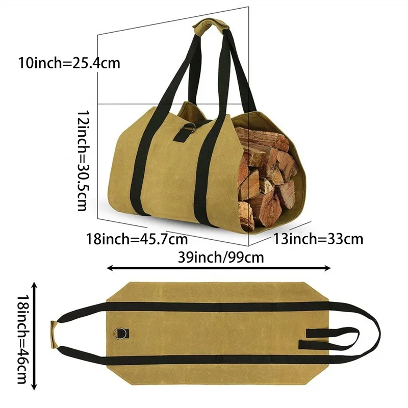 Xiaomi Youpin Large Capacity Firewood Storage Bag Waterproof Scratch-resistant Wood Log Carrier Camping Firewood Hold Carry Bag