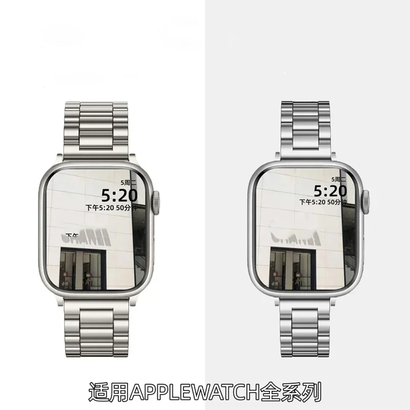 Pasek ze stali nierdzewnej do paska do zegarka Apple 44mm 45mm 49mm 41mm 40mm bransoletka na nadgarstek iwatch Series Ultrta 2/9/8/7/6/5/4/SE paski